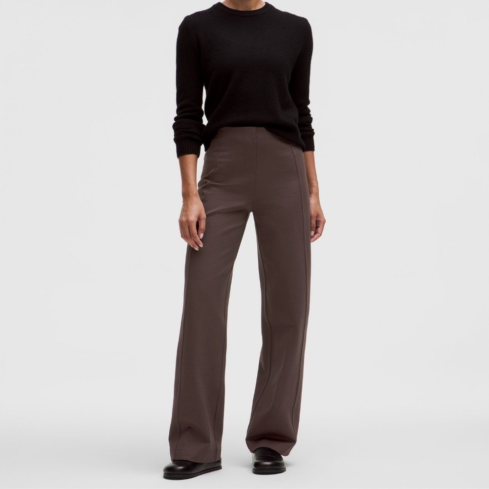 NWT Lululemon Stretch Knit Straight-Leg Pull-On Pant Espresso